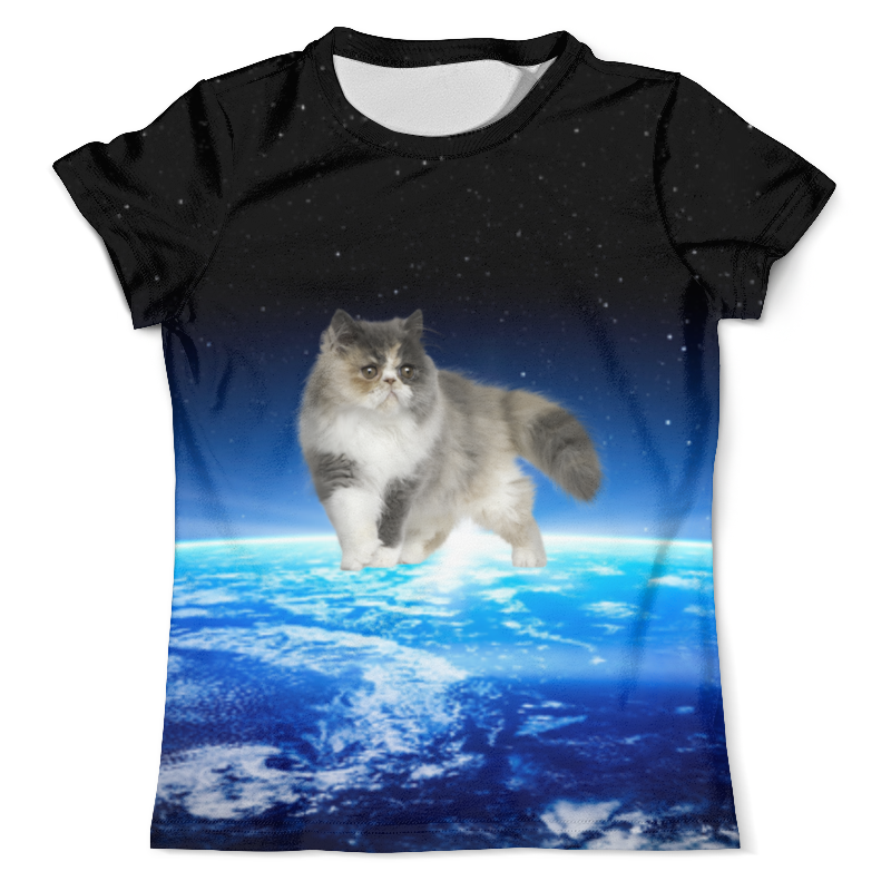 Printio Футболка с полной запечаткой (мужская) Кот в космосе мужская футболка кот в космосе s зеленый