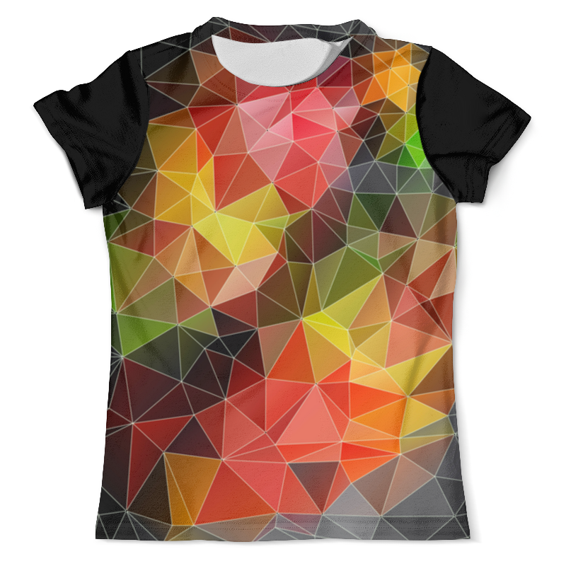 Printio Футболка с полной запечаткой (мужская) Пестрые треугольники printio футболка с полной запечаткой для девочек пестрые треугольники
