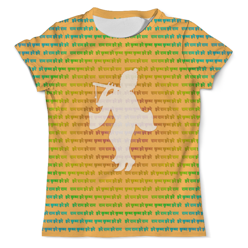 Printio Футболка с полной запечаткой (мужская) Кришна и его мантра printio футболка с полной запечаткой мужская янтра и мантра шани сатурна