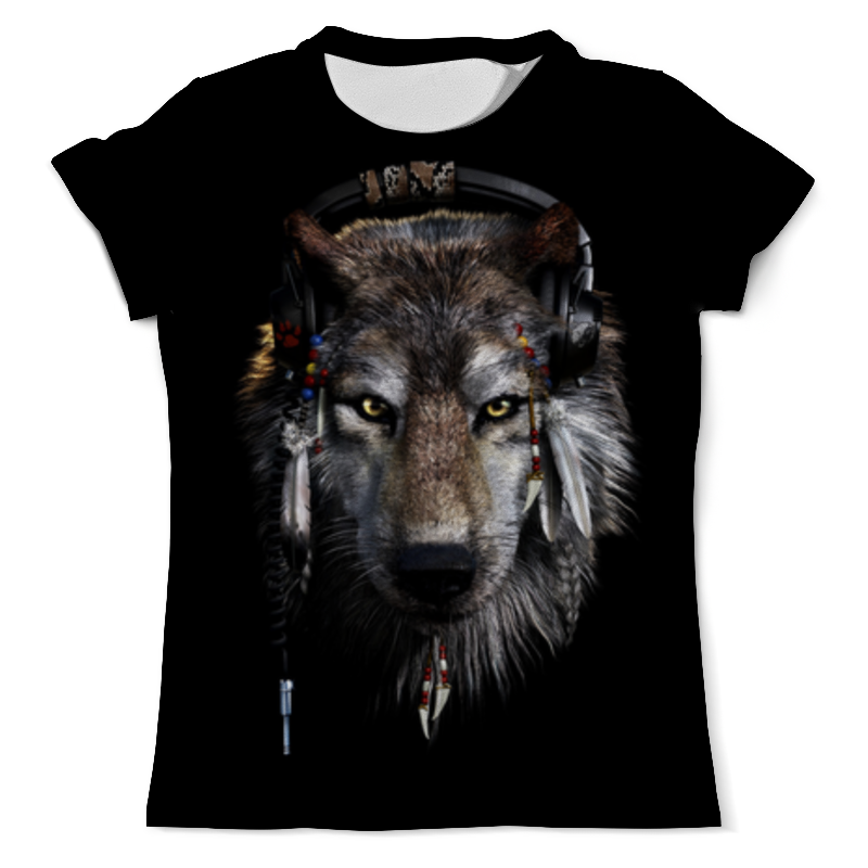 Printio Футболка с полной запечаткой (мужская) Волк в наушниках printio футболка с полной запечаткой женская волк в наушниках