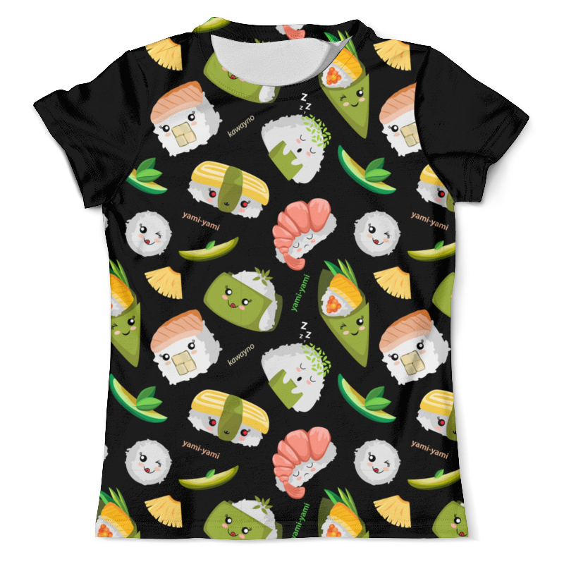 Printio Футболка с полной запечаткой (мужская) Кавайные суши printio футболка с полной запечаткой мужская лис ест суши