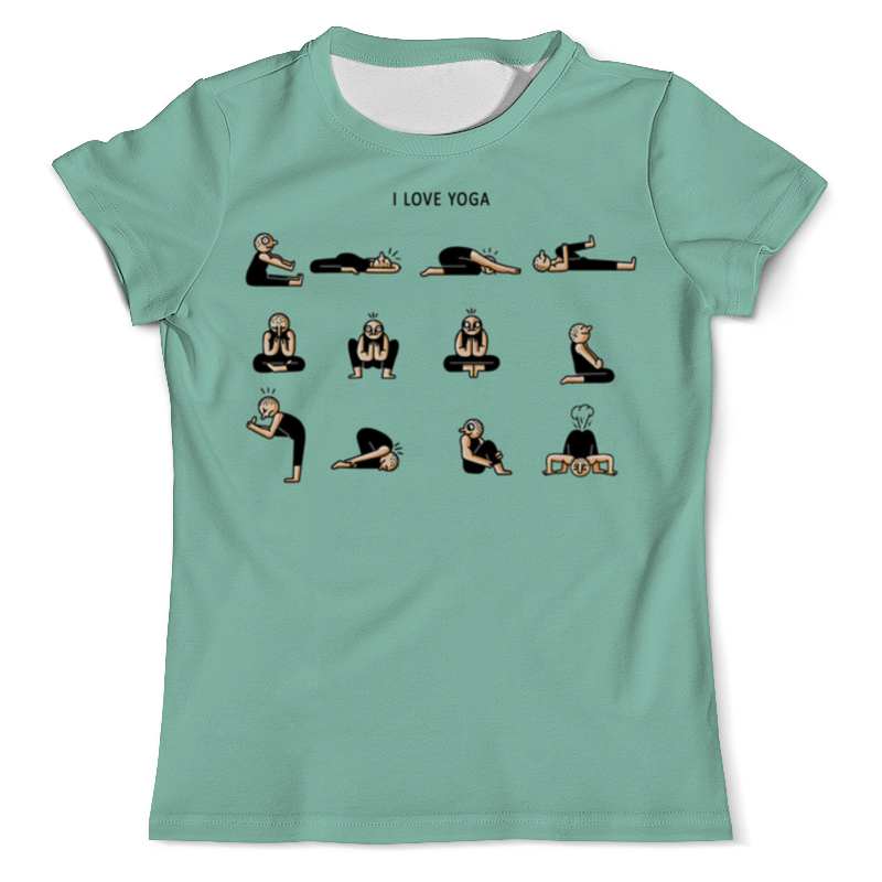 printio футболка с полной запечаткой мужская i love sleep пиксель арт Printio Футболка с полной запечаткой (мужская) I love yoga