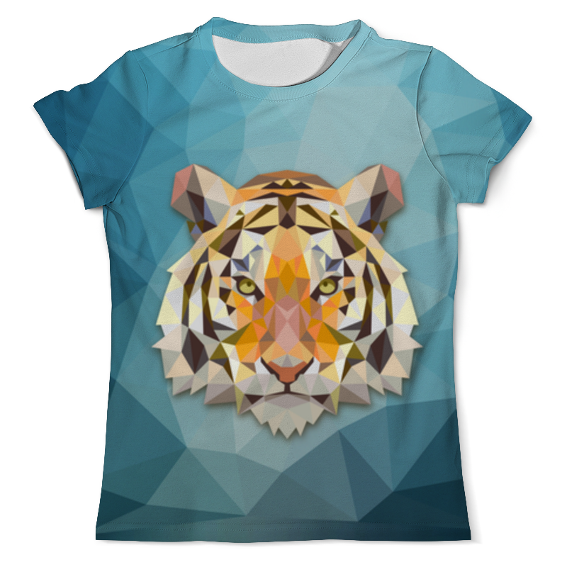 Printio Футболка с полной запечаткой (мужская) Полигональный тигр printio футболка с полной запечаткой для девочек полигональный тигр