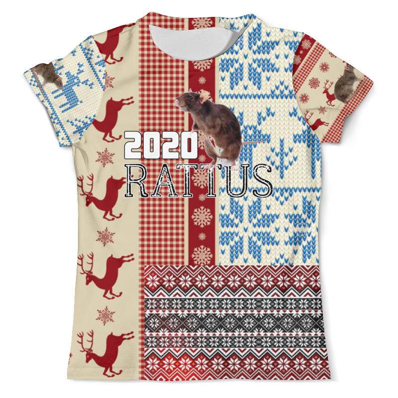 Printio Футболка с полной запечаткой (мужская) Крыска 2020