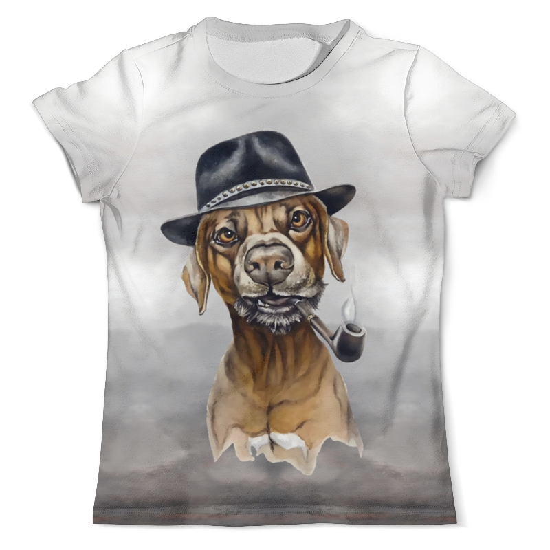 Printio Футболка с полной запечаткой (мужская) Пес с трубкой printio футболка с полной запечаткой мужская бешеный пес
