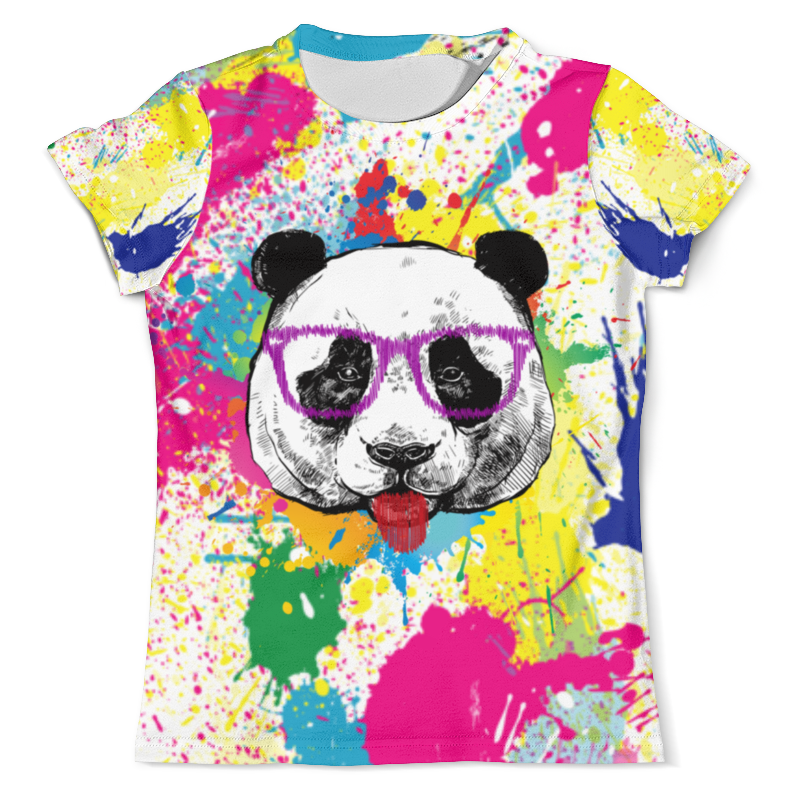 Printio Футболка с полной запечаткой (мужская) Панда хипстер в брызгах краски мужская футболка малышка панда xl черный