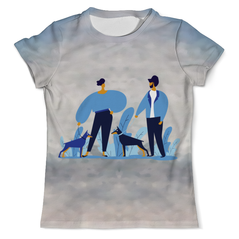 Printio Футболка с полной запечаткой (мужская) Прогулка с собакой printio футболка с полной запечаткой мужская леди с собакой