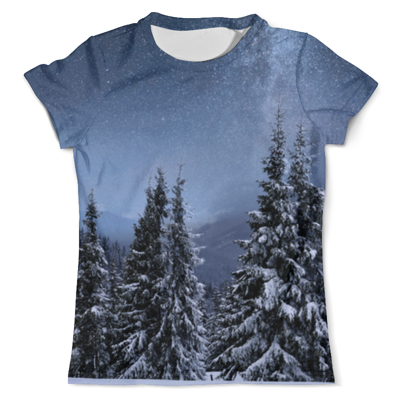 Printio Футболка с полной запечаткой (мужская) Зимний лес printio футболка с полной запечаткой мужская туманный лес