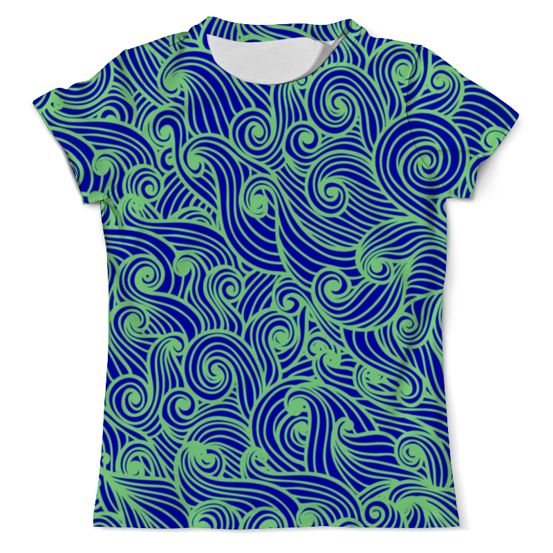Printio Футболка с полной запечаткой (мужская) Морская волна printio футболка с полной запечаткой мужская морская волна