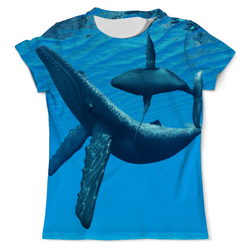Printio Футболка с полной запечаткой (мужская) Горбатый кит printio футболка с полной запечаткой мужская кит в морском треугольнике
