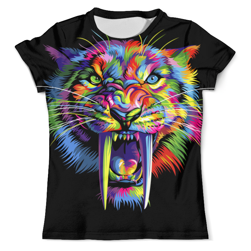 Printio Футболка с полной запечаткой (мужская) Тигры фэнтези