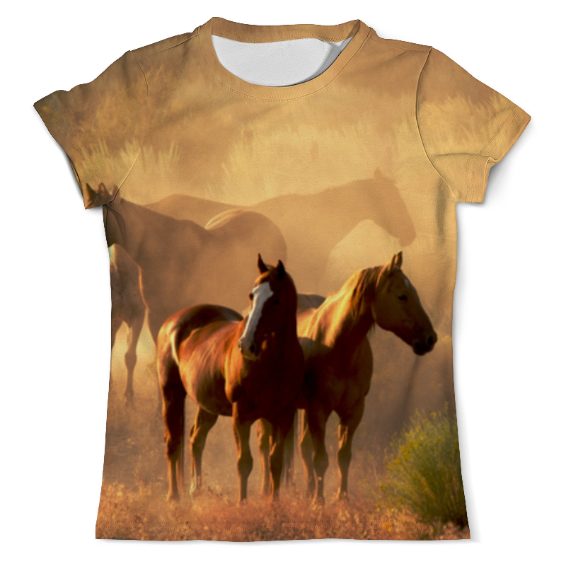 Printio Футболка с полной запечаткой (мужская) Лошади printio футболка с полной запечаткой мужская портрет лошади