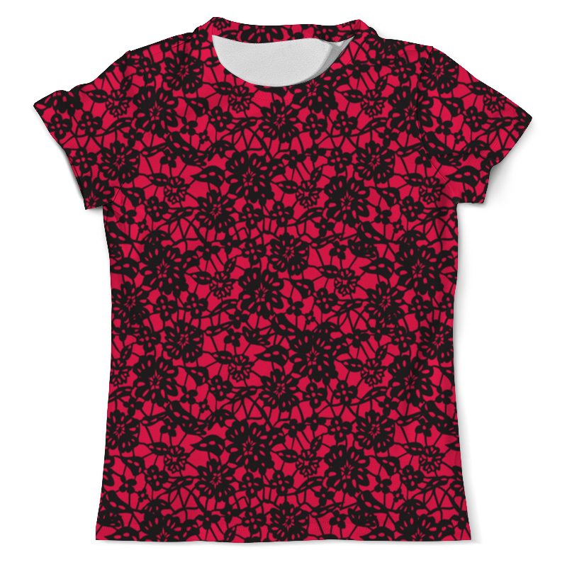 Printio Футболка с полной запечаткой (мужская) Красно-черный узор printio футболка с полной запечаткой женская красно черный узор