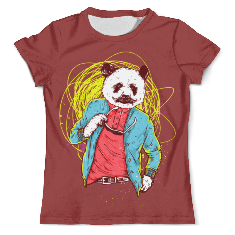 Printio Футболка с полной запечаткой (мужская) Панда хипстер мужская футболка папа панда s красный