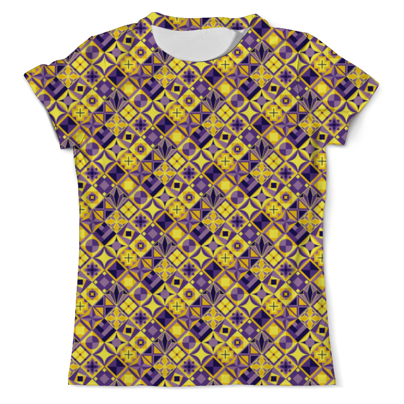 Printio Футболка с полной запечаткой (мужская) Желто-фиолетовый геометрический орнамент printio футболка с полной запечаткой мужская желто фиолетовый геометрический орнамент