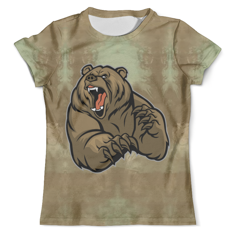 Printio Футболка с полной запечаткой (мужская) Ревущий медведь printio футболка с полной запечаткой мужская ревущий медведь