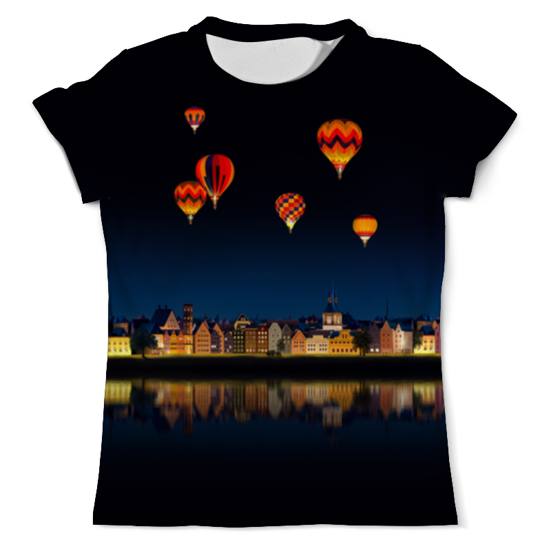 Printio Футболка с полной запечаткой (мужская) Ночной городок printio футболка с полной запечаткой женская разноцветные воздушные шары