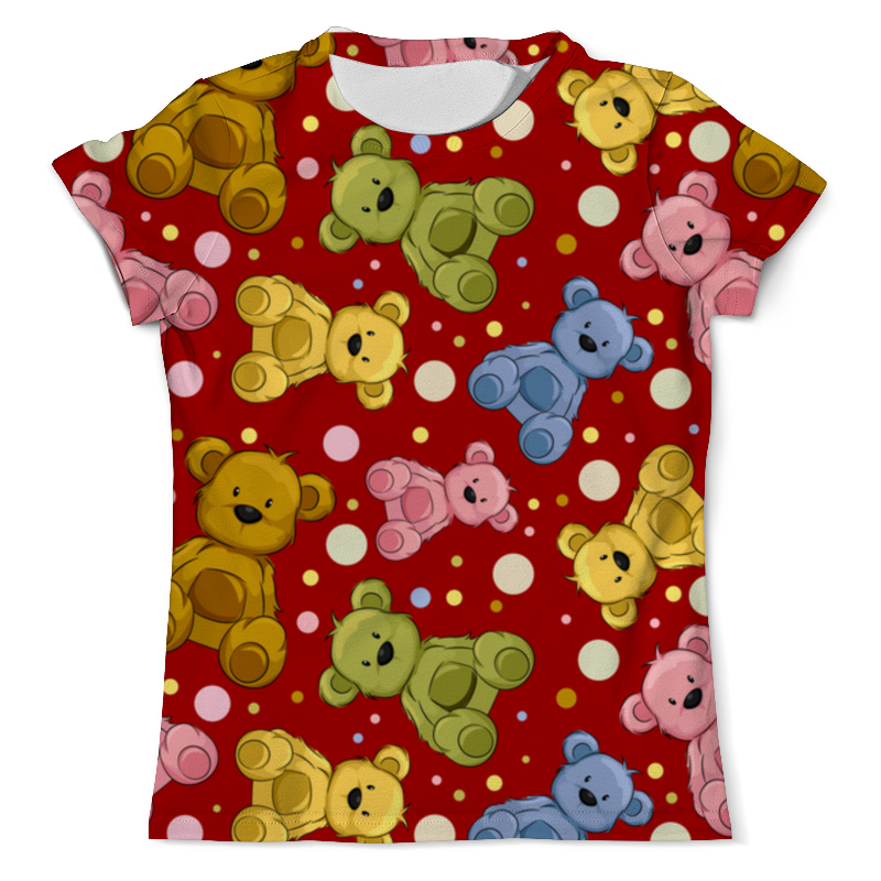 Printio Футболка с полной запечаткой (мужская) Радужные мишки printio футболка с полной запечаткой мужская забавные мишки в костюмах