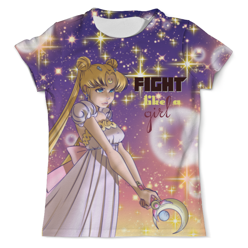 футболка dreamshirts королевство полной луны мужская черная 2xl Printio Футболка с полной запечаткой (мужская) Fight like a girl