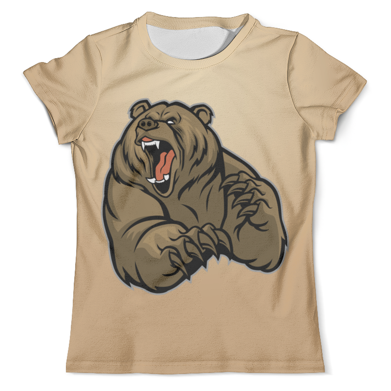 Printio Футболка с полной запечаткой (мужская) Ревущий медведь printio футболка с полной запечаткой мужская ревущий медведь