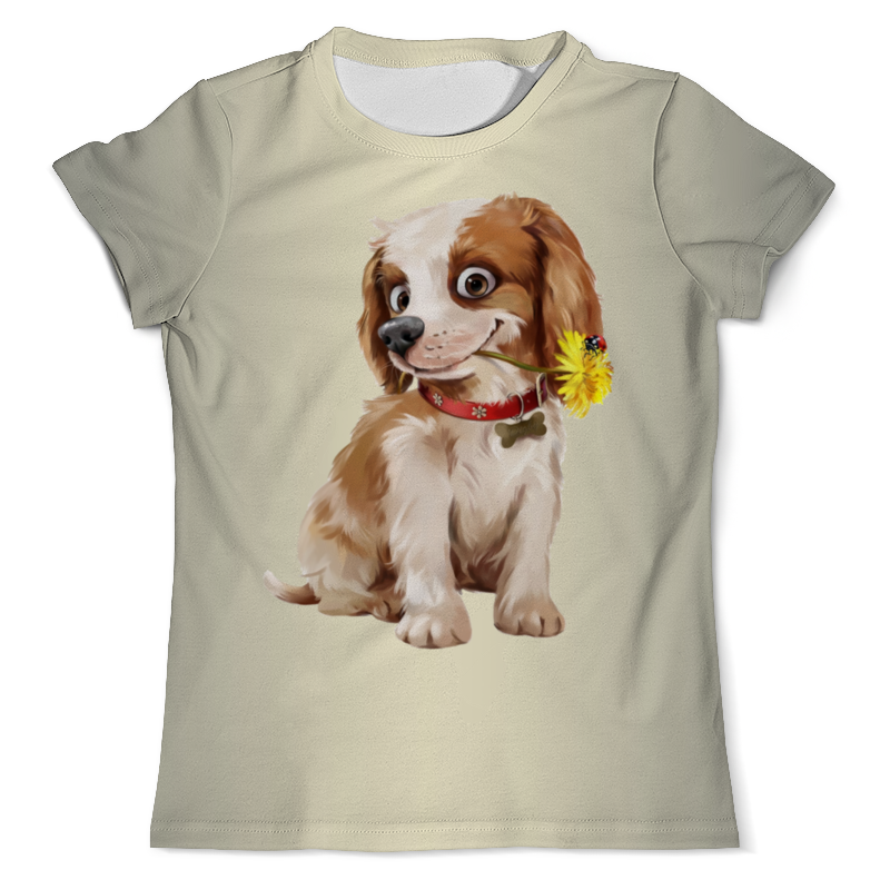 Printio Футболка с полной запечаткой (мужская) Собачка с одуванчиком printio футболка с полной запечаткой женская собачка с одуванчиком
