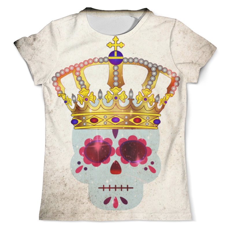 Printio Футболка с полной запечаткой (мужская) Череп в короне