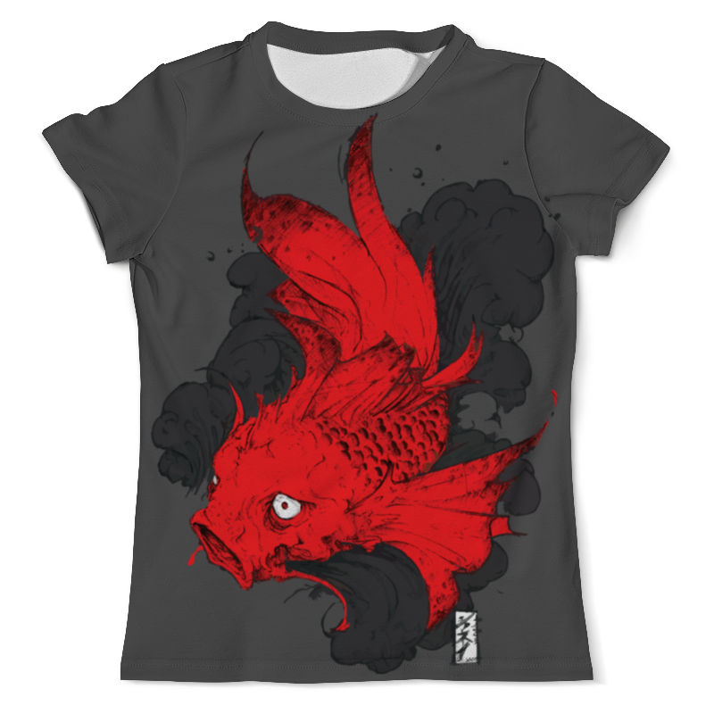 Printio Футболка с полной запечаткой (мужская) Scarlet fish / алая рыба printio свитшот унисекс хлопковый scarlet fish алая рыба