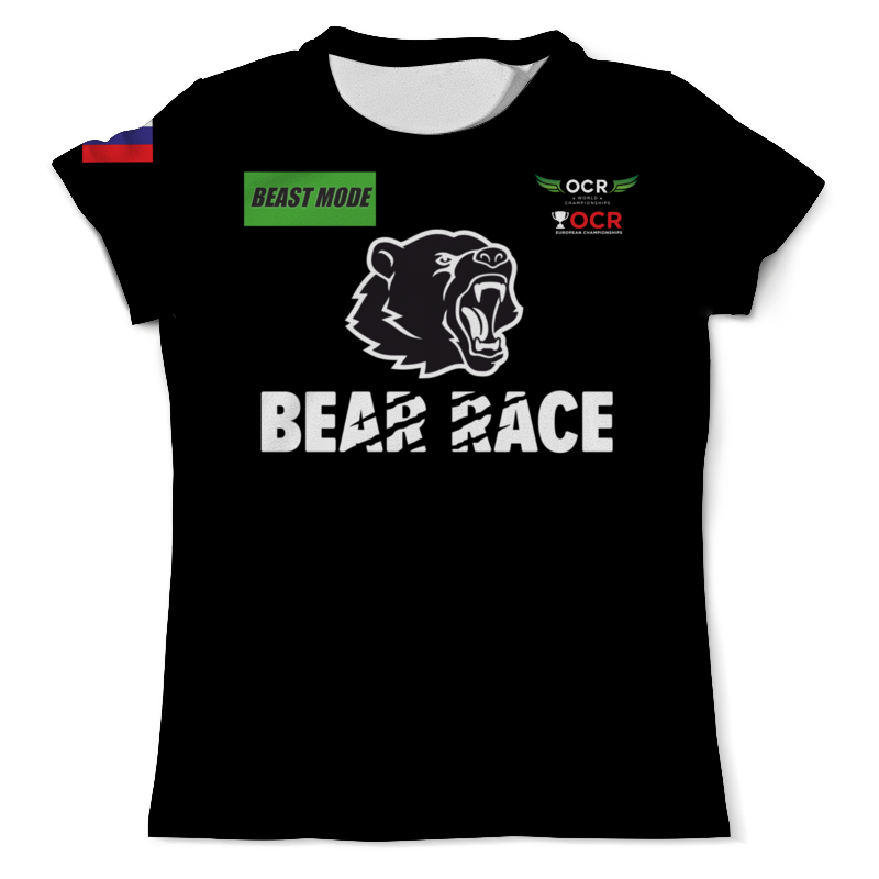Printio Футболка с полной запечаткой (мужская) Bear race beast mode russia