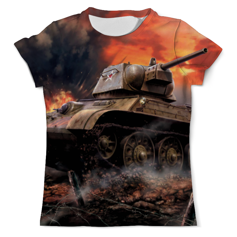Printio Футболка с полной запечаткой (мужская) Русский танк непобедим printio футболка с полной запечаткой женская т 34 символ победы
