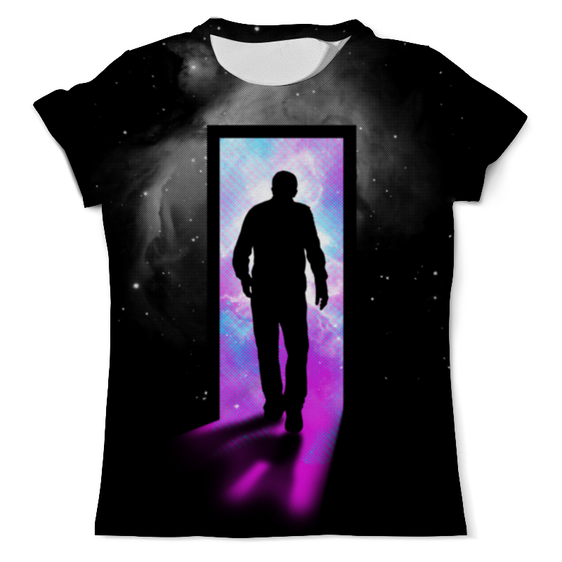 Printio Футболка с полной запечаткой (мужская) Космическая дверь мужская футболка космическая музыка m черный
