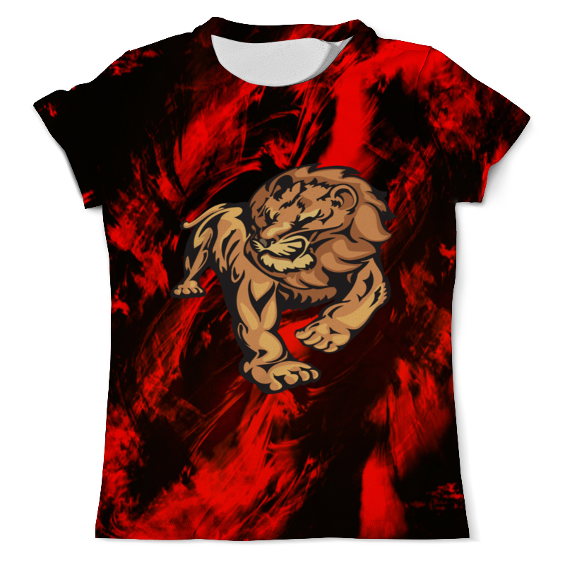 Printio Футболка с полной запечаткой (мужская) Лев и краски printio футболка с полной запечаткой мужская лев и львица