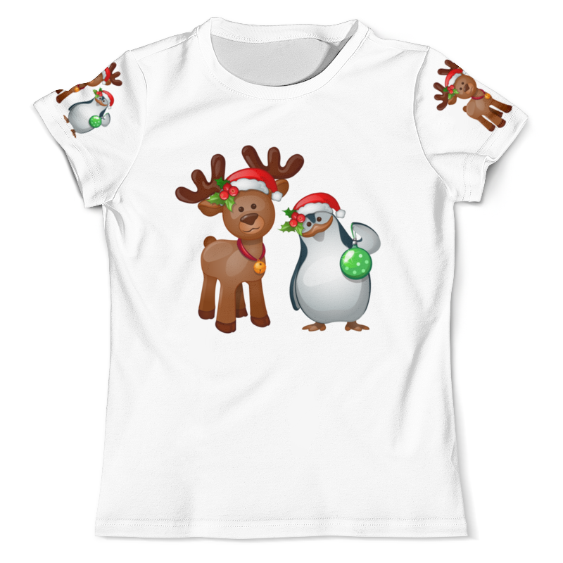 Printio Футболка с полной запечаткой (мужская) Новый год.рождество.олень printio футболка с полной запечаткой женская олененок