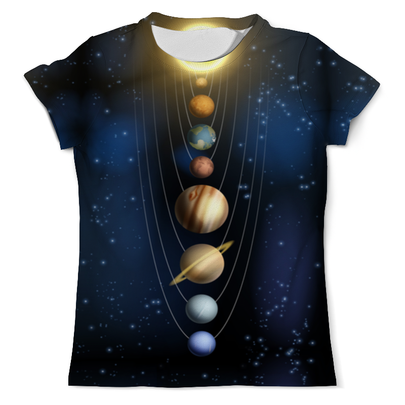 Printio Футболка с полной запечаткой (мужская) Планеты солнечной системы printio футболка с полной запечаткой мужская планеты