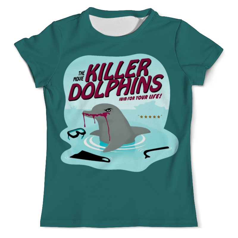 цена Printio Футболка с полной запечаткой (мужская) Killer dolphins