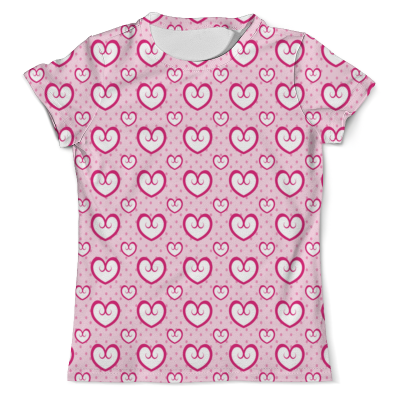 Printio Футболка с полной запечаткой (мужская) Узор сердец printio футболка с полной запечаткой для девочек узор сердец