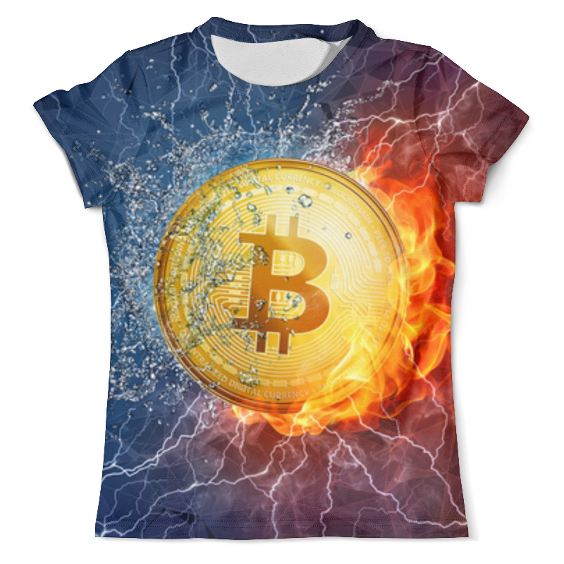 Printio Футболка с полной запечаткой (мужская) ✿bitcoin✿ мужская футболка bitcoin mood l синий