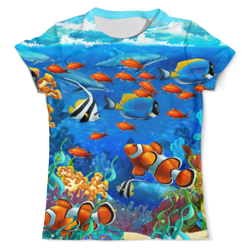 Printio Футболка с полной запечаткой (мужская) Морской риф printio футболка с полной запечаткой мужская морской волчонок