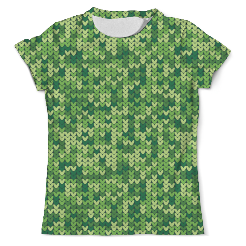 Printio Футболка с полной запечаткой (мужская) Зеленый вязаный узор printio футболка с полной запечаткой женская зеленый вязаный узор