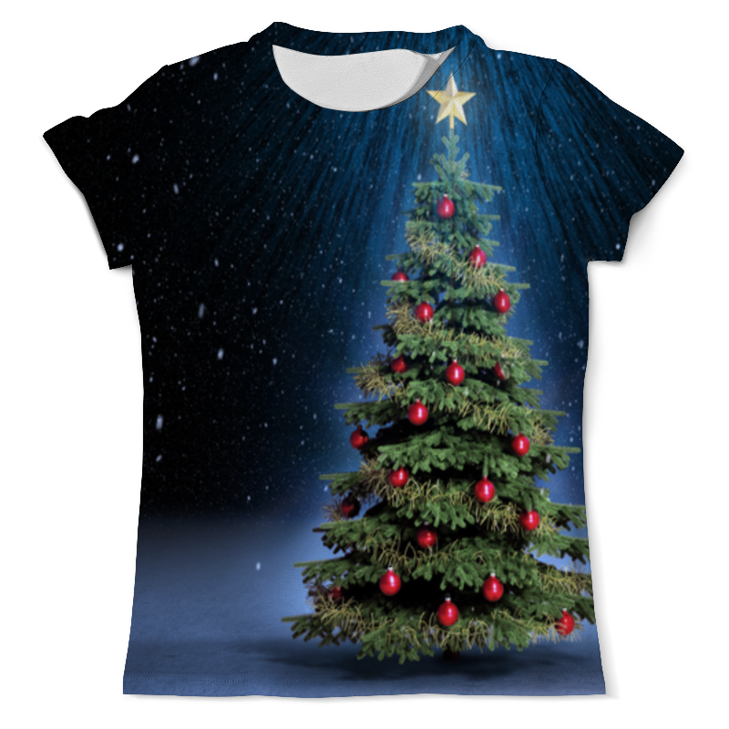 printio футболка с полной запечаткой для девочек новогодняя елка Printio Футболка с полной запечаткой (мужская) Новогодний символ