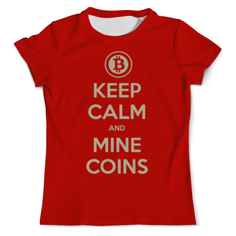 Printio Футболка с полной запечаткой (мужская) Keep calm and mine coins