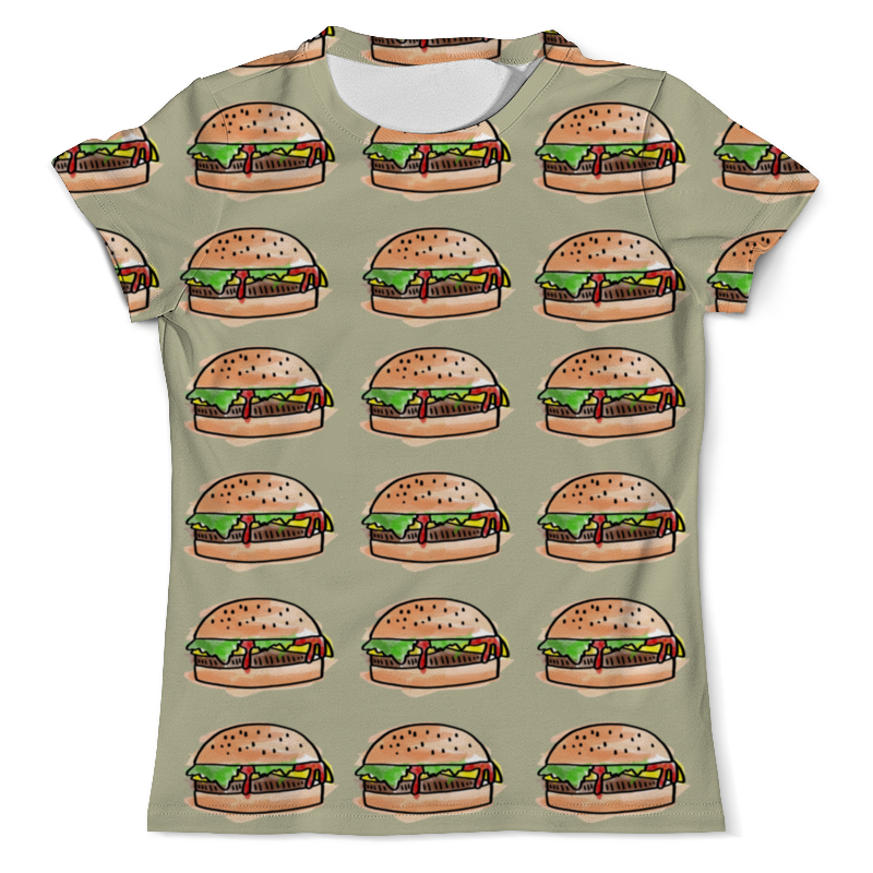 printio футболка с полной запечаткой мужская i love sleep пиксель арт Printio Футболка с полной запечаткой (мужская) I love burgers!