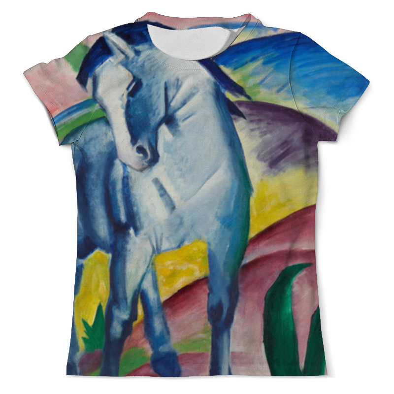 Printio Футболка с полной запечаткой (мужская) Синий конь (франц марк) рукав скрытый с плечом франц синтетика микс цветов