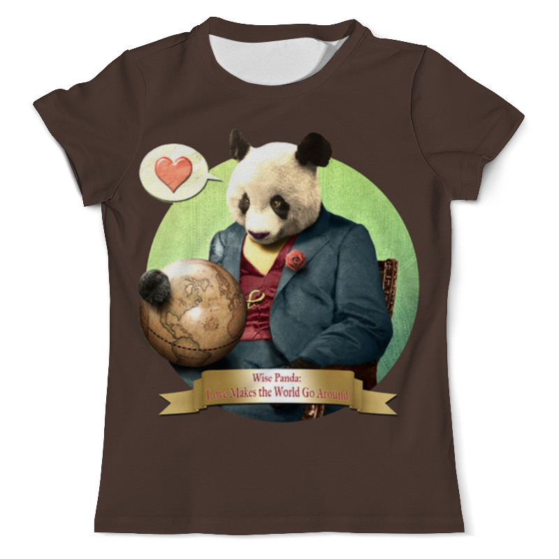 Printio Футболка с полной запечаткой (мужская) Влюблённая панда printio футболка с полной запечаткой женская влюблённая пара