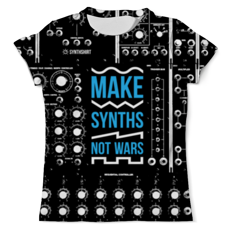 Printio Футболка с полной запечаткой (мужская) Make synths not wars moog matriarch настольные аналоговые синтезаторы