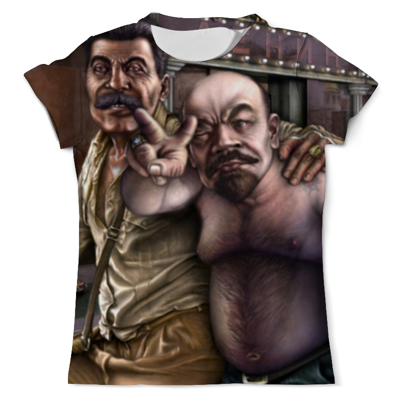 Printio Футболка с полной запечаткой (мужская) Сталин и ленин printio футболка с полной запечаткой для мальчиков сталин и ленин