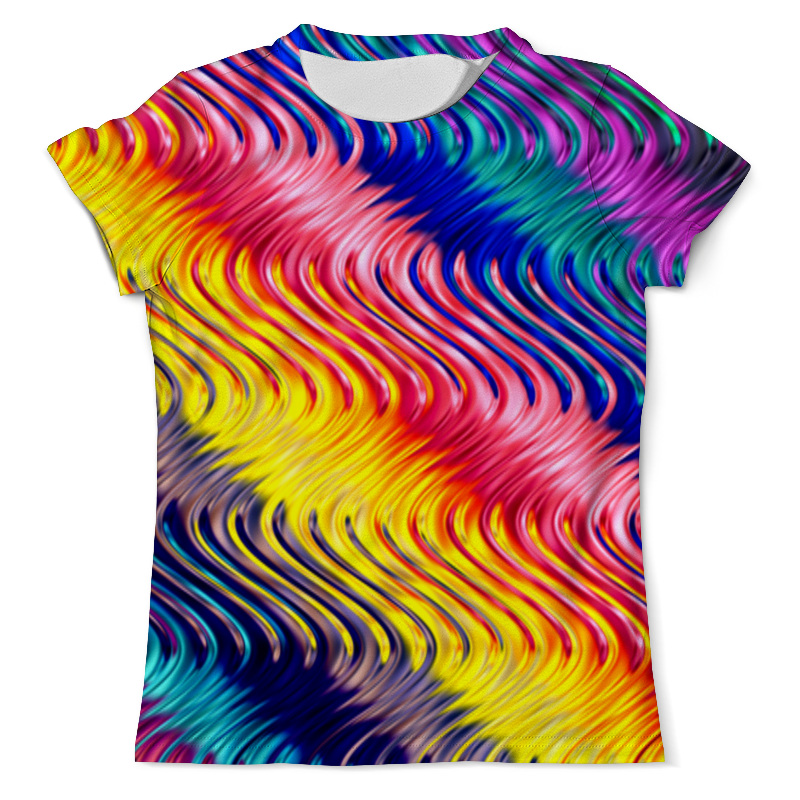 Printio Футболка с полной запечаткой (мужская) Цветные волны printio футболка с полной запечаткой мужская цветные волны