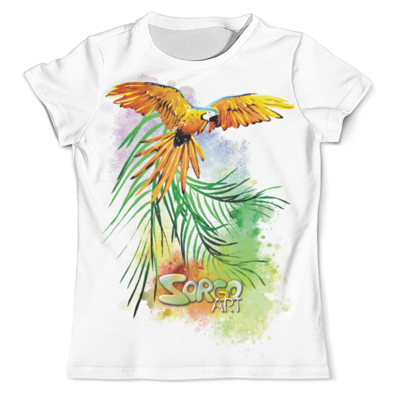 Printio Футболка с полной запечаткой (мужская) Тропические птицы. от зорго-арт printio футболка с полной запечаткой мужская собачка с попугаем