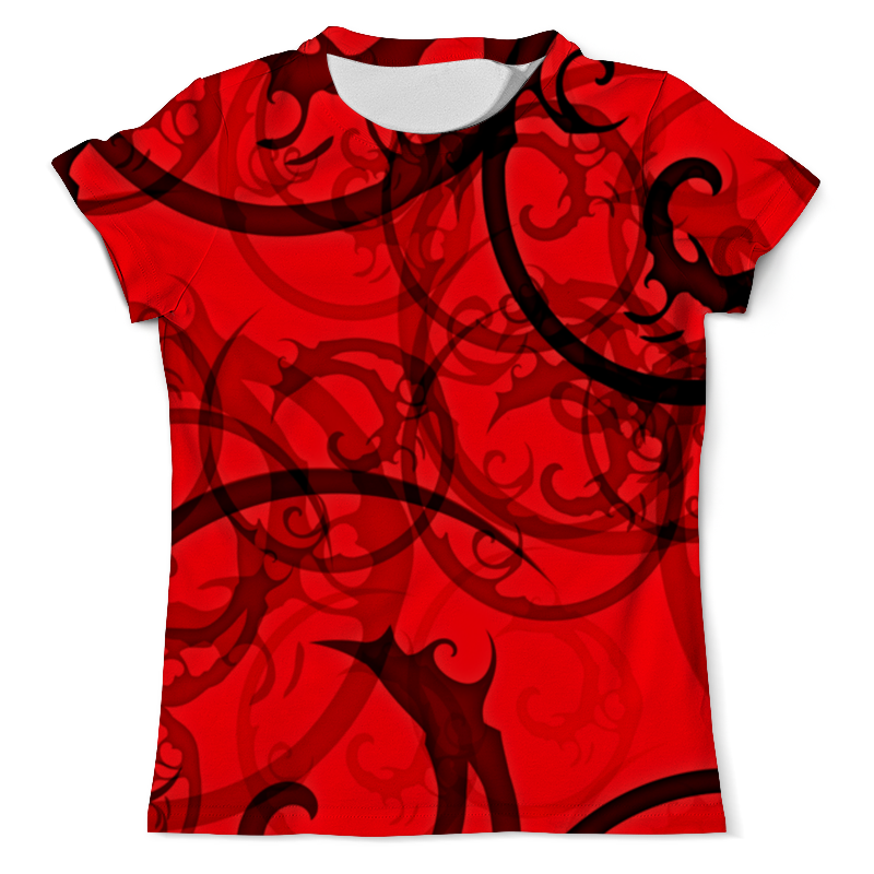 Printio Футболка с полной запечаткой (мужская) Черно-красный узор printio футболка с полной запечаткой мужская красный узор