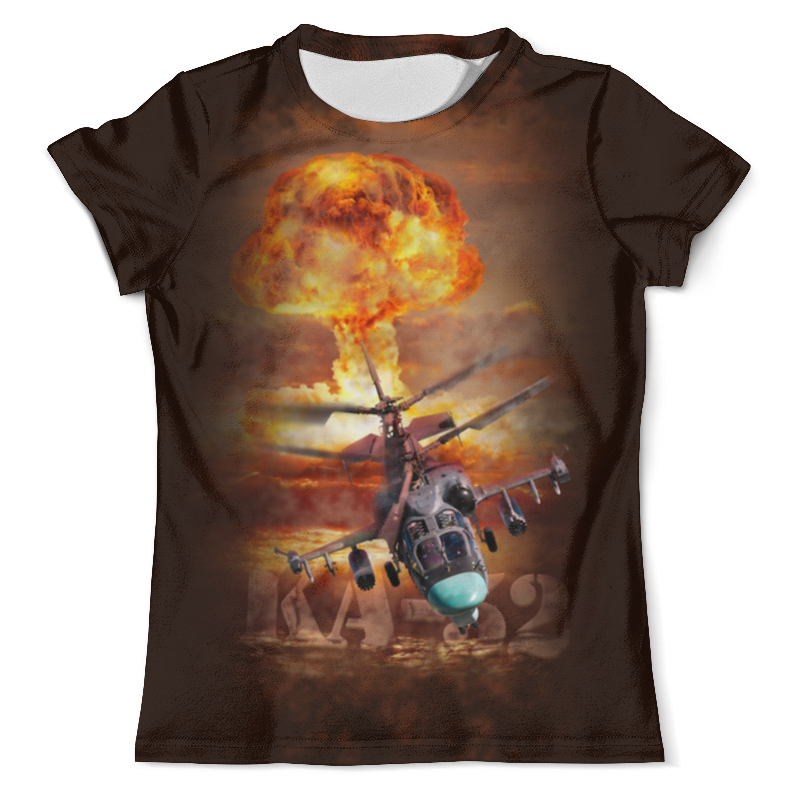 Printio Футболка с полной запечаткой (мужская) Вертолет ка-52 «аллигатор»