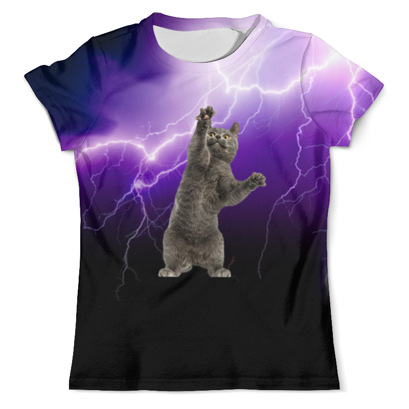 Printio Футболка с полной запечаткой (мужская) Кот и молния printio футболка с полной запечаткой мужская кот и молния